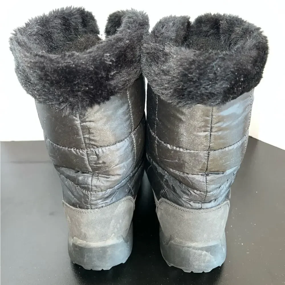 KAMIK WOMENS ZIP BOOT WITH FUR SIZE 10 MINT